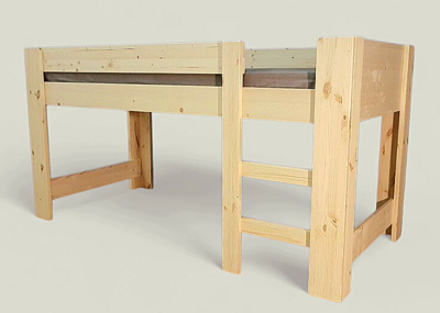 Halfhoogslaper LEO 2,1cm dik hout 3 hoogtes  